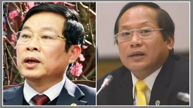 Hai cựu Bộ trưởng Nguyễn Bắc Son và Trương Minh Tuấn