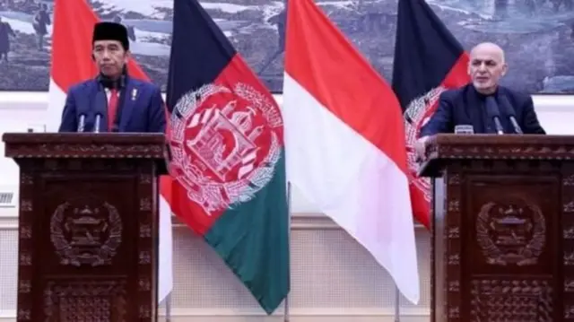 نشست خبری رئیسان جمهوری افغانستان و اندونزی