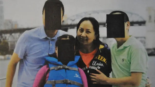 Meng and family in Vancouver