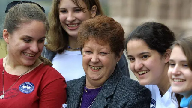 Norma McCorvey en un evento anti-aborto en 2001 en Texas.