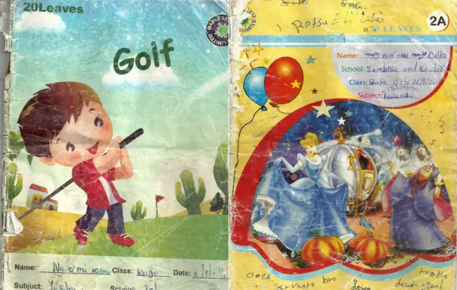 Littattafan biyu ne masu shafi 40 wadanda 'yan matan suka adana don rubuta labarin halin da suka shiga