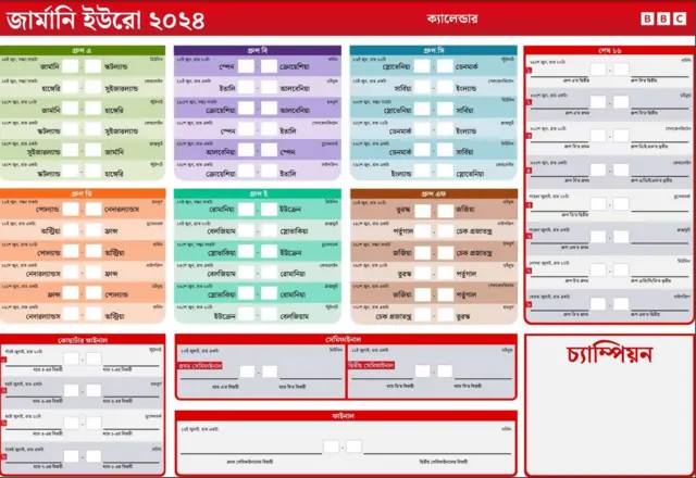ইউরো ২০২৪-এর ক্যালেন্ডার