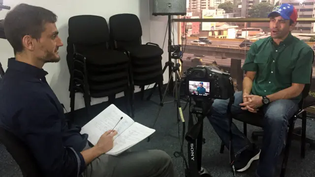 Henrique Capriles en conversación con BBC Mundo