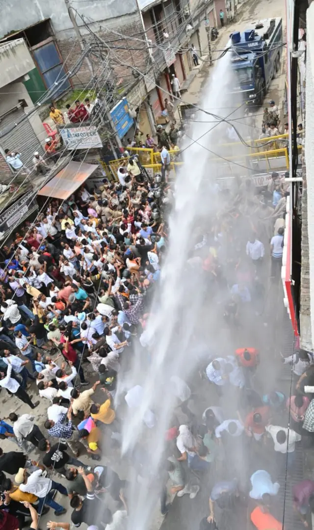 मंडी में हुए प्रदर्शन की तस्वीर