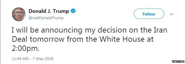 ट्रंप का ट्वीट