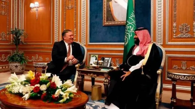 بومبيو يلتقي بن سلمان في السعودية عقب اختفاء خاشقجي في أكتوبر 2018
