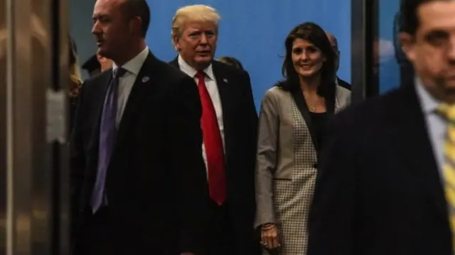 خانم هیلی به خبرنگاران گفته تصمیمی برای نامزد ریاست‌جمهوری شدن ندارد