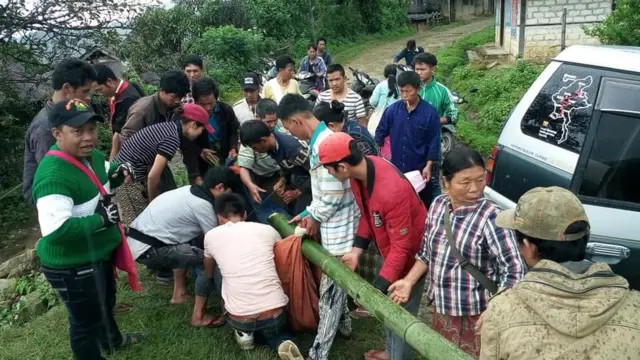 လက်နက်ကြီးကျလို့ ဒဏ်ရာရသွားတဲ့ ပန်တူအူကျေးရွာက ရွာသား