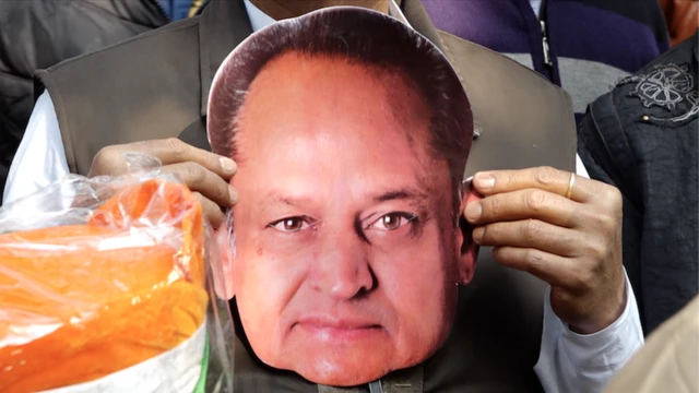 राजस्थान में कांग्रेस नेता अशोक गहलोत