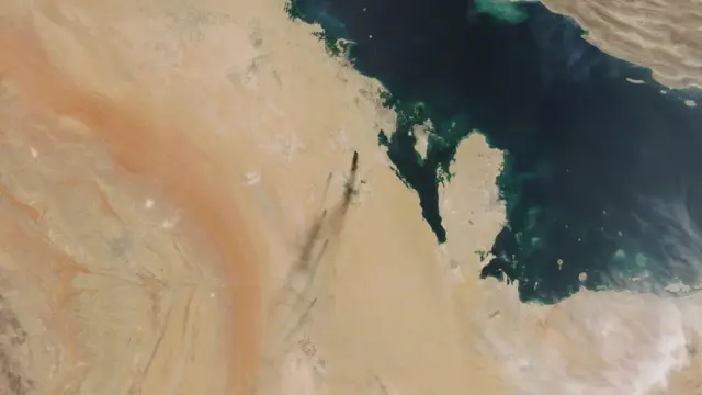 تصویر ماهواره‌ای حمله به آرامکو