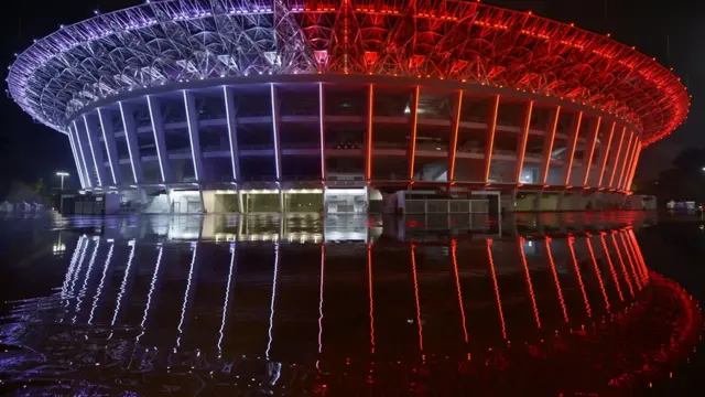 Gelora Bung Karno yang sudah bersolek demi menyambut Asian Games.