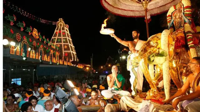 బ్రహ్మోత్సవాల సమయంలో తిరుమల ఆలయం