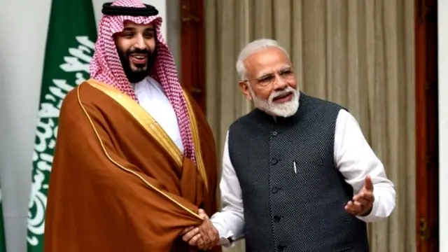 मोहम्मद बिन सलमान के साथ पीएम मोदी