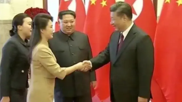 કિમ જોંગ ઉનની ચીનની મુલાકાત દરમિયાન.