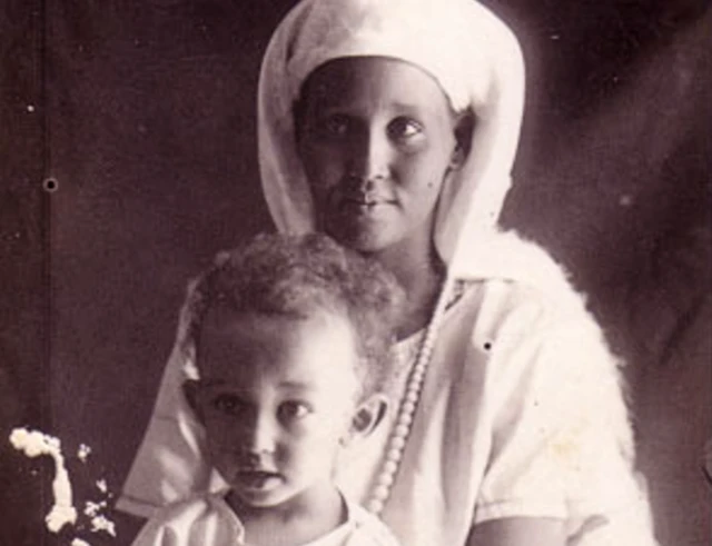 Ashkiro Hassan et son fils Giorgio en Somalie, vers 1925