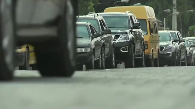 Cars on nigerian road