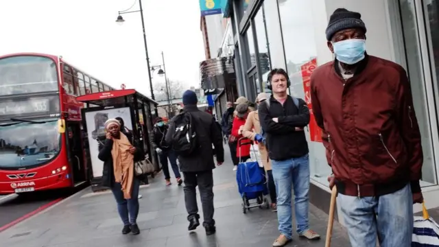 Photo of queue outside shop