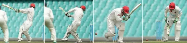 ہیوز فاسٹ بولر شان ایبٹ کے باؤنسر کا نشانہ بن گئے تھے