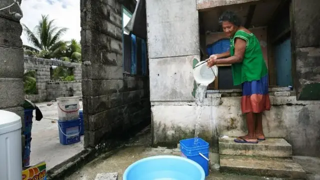 L'intrusion de la mer affecte les réserves d'eau potable.