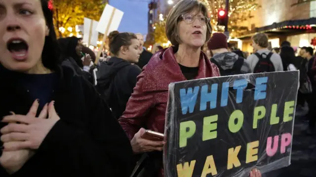 Protesta contra Donald Trump en Seattle