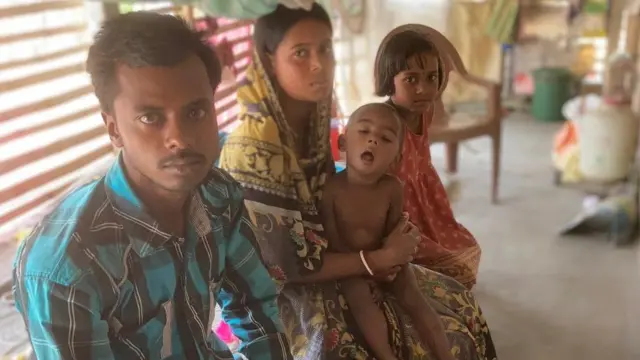 चंदन भुइया, पत्नी सुदेष्णा आणि मुलं