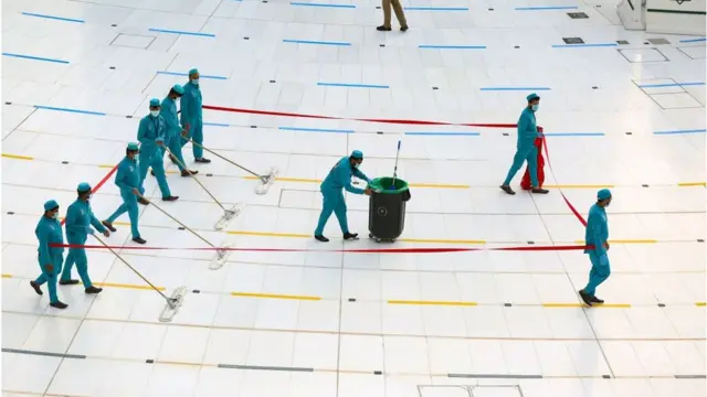 গত বছরে হজের আগে পরিচ্ছন্নতার কাছ চলছে