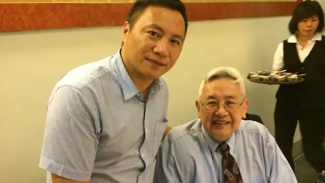 王丹与余英时合影(9/2014)