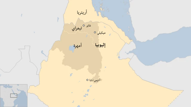 خريطة تيغراي واثيوبيا