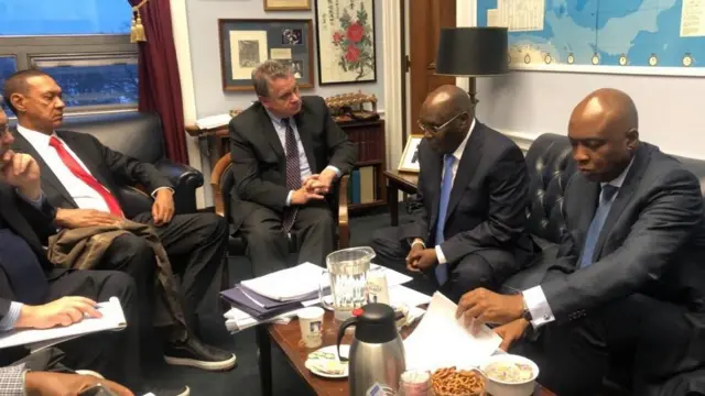 Atiku, Saraki, Ben Bruce and oda US officials sidon