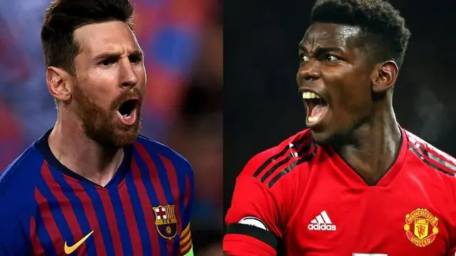 Lionel Messi ati Paul Pogba