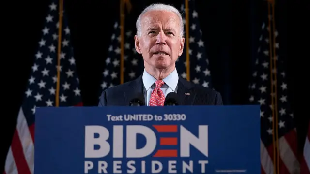 উইলমিংটনে নির্বাচনী জনসভায় জো বাইডেন ১২ই মার্চ ২০২০