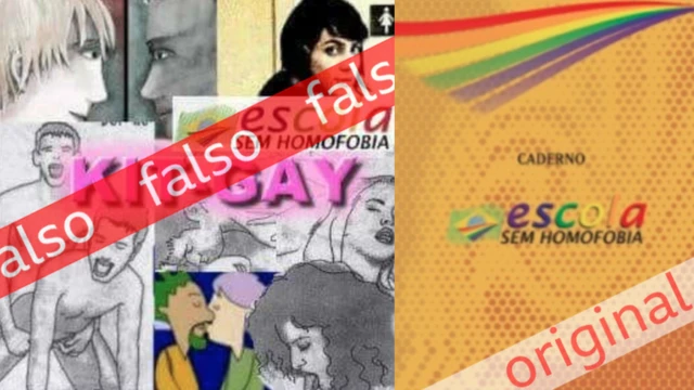 Capa falsa do 'kit gay' e capa real do projeto do Ministério da Educação para combater homofobia