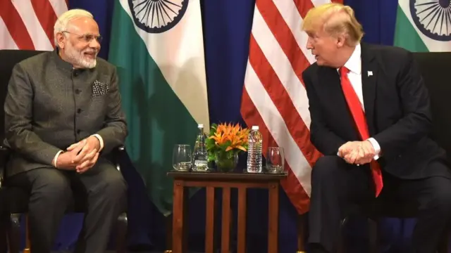 భారత ప్రధాని నరేంద్ర మోదీ, అమెరికా అధ్యక్షుడు డోనాల్డ్ ట్రంప్