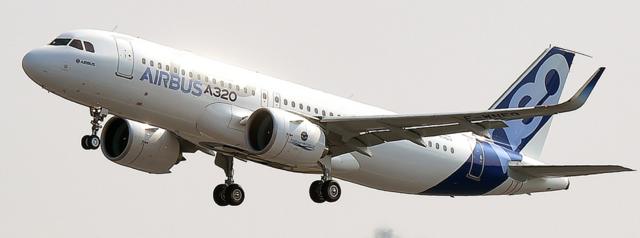 一架空客A320neo客机在法国图卢兹试飞（25/9/2014）