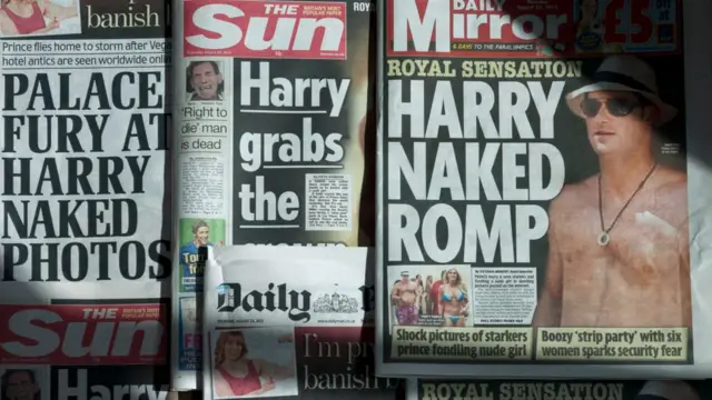 Газеты з фото принца Гаррі