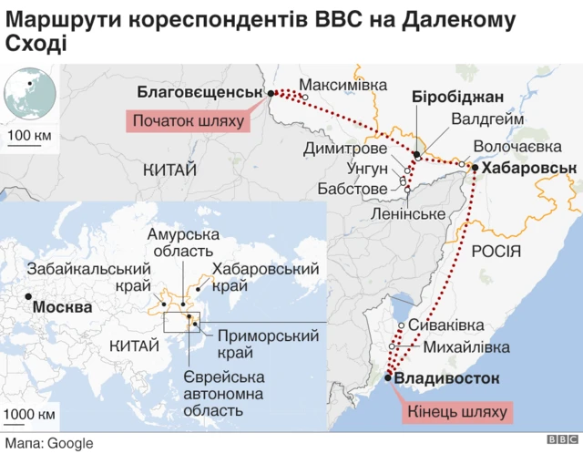 Маршрути кореспондентів