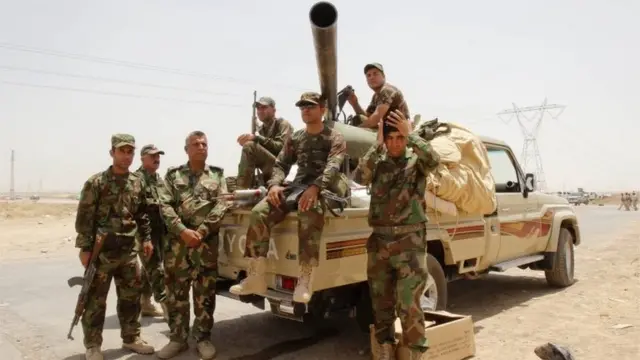 Fuerzas de seguridad kurdas.