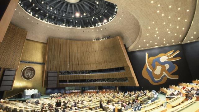 纽约联合国总部的安理会会议厅