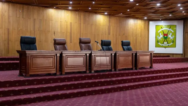 Vue du tribunal de Ouagadougou, le jour du démarrage du procès le 11 octobre 2021