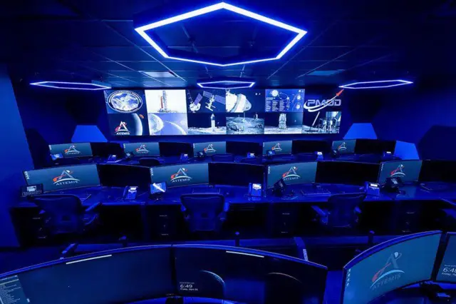 Sala do Centro Marshall de Voos Espaciais no Alabama (Estados Unidos)