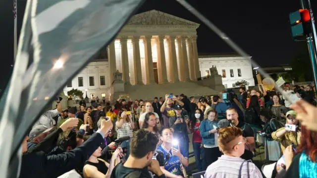 Manifestación frente a la Corte Suprema.