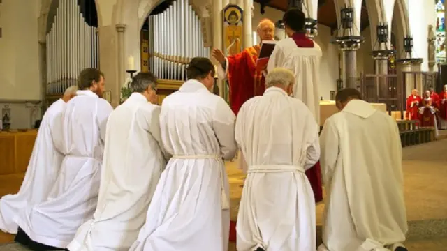 Fr Simon being ordained as a deacon