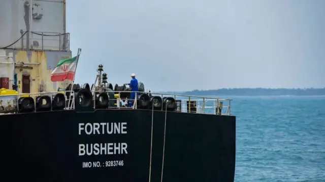 Tanquero iraní en Venezuela.