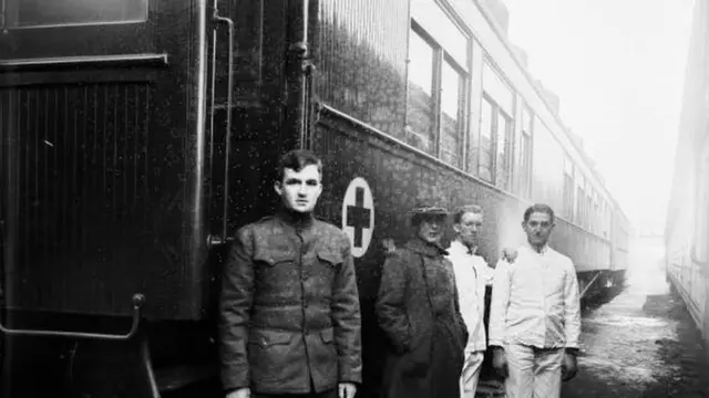 إحدى مهام الصليب الأحمر في عام 1917