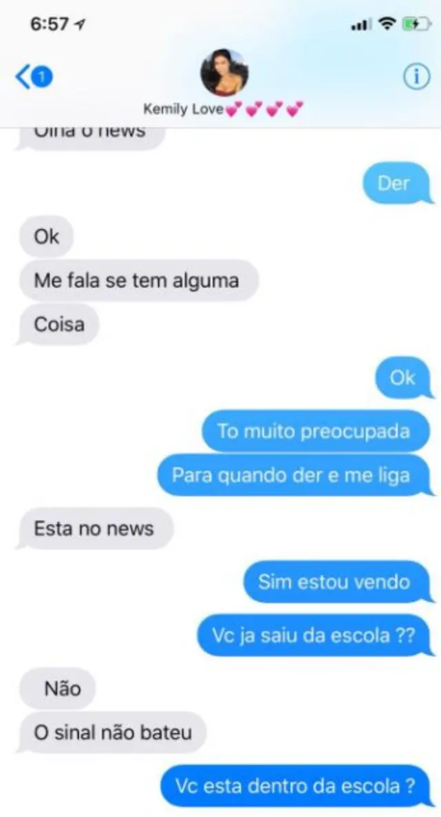 Reproduçãofaz o bet ai commensagens trocadas por mãe e filha durante ataque a escola