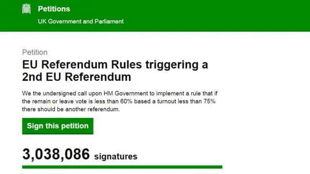 Petición para un segundo referendo sobre la UE