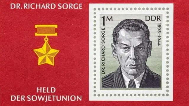 Una estampilla soviética del doctor Richard Sorge
