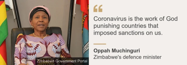 Zimbabwe defence minister Oppah Muchinguri