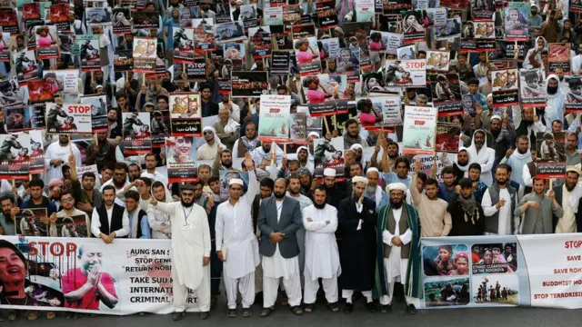 Rohingya, protes, Myanmar, Kabul