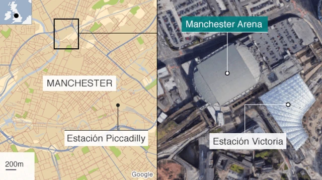 Mapa Manchester